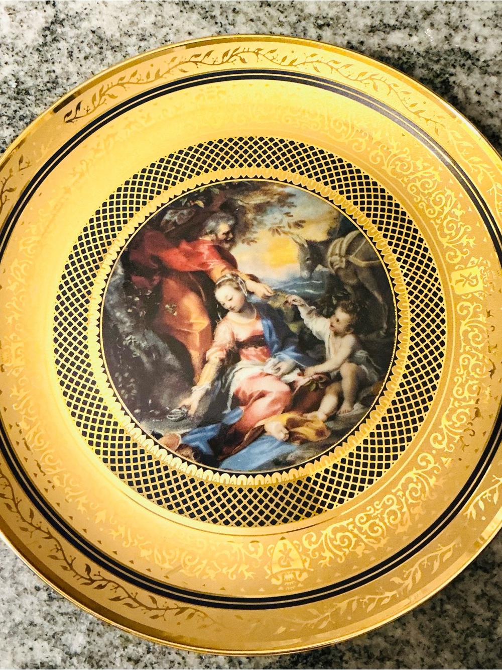 RARE: Limited Edition 22k Gold Porcelain Plate Franklin Mint